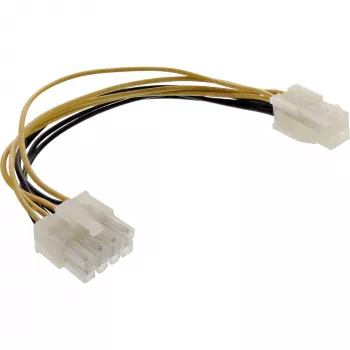 InLine Adaptador de corriente para placa base 12V ATX1.3 conector hembra 4 polos / conector macho ATX2.0 8 Pin