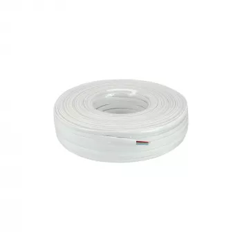 Cable modular InLine de cinta plana de 6 hilos blanco, rollo de 100 m