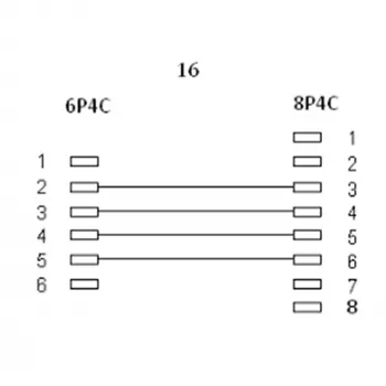 Cable modular InLine RJ45 8P4C / RJ11 6P4C conector/conector, 6 m