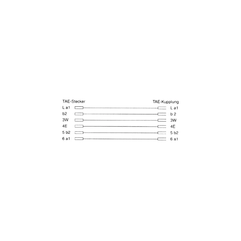 Alargador de teléfono TAE-N InLine conector/conector hembra TAE-N, 3 m