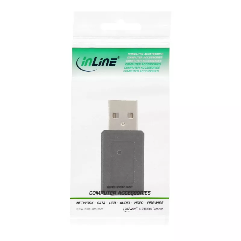 Adaptador USB 2.0 Type-A macho / Mini de 5 pines hembra InLine 33500A