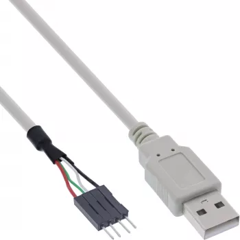 Cable adaptador USB 2.0 InLine USB Type-A macho / conector pin-header macho, 0,40 m