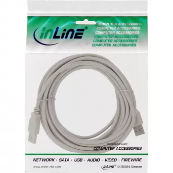Cable USB 2.0 Type-A macho / macho beige 0,5 m InLine 34305H