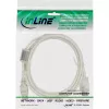 Alargador USB 2.0 InLine Type-A macho/hembra, transparente, con ferrita, 1 m