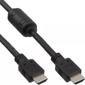 Cable HDMI InLine High Speed macho + ferrita negro, 5 m