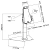Soporte de mesa para tablet InLine de aluminio con cierre, universal para 7,9