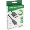 Cable HDMI InLine Slim Ultra High Speed AM/DM 8K4K dorado negro 1 m