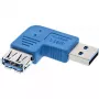 Adaptador USB 3.0 Type-A macho / hembra A acodado a la izquierda 90° InLine 35300M