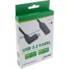 Cable USB 3.2 Gen.1x2 InLine, conector macho USB-C acodado / conector hembra, negro, 1 m