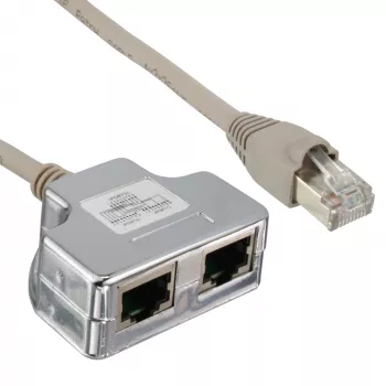 Splitter InLine Cat.5e dos conexiones distintas mediante un cable de red RJ45 8P8C