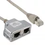 Splitter InLine Cat.5e dos conexiones distintas mediante un cable de red RJ45 8P8C