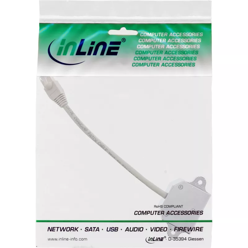Splitter InLine Cat.5e dos conexiones distintas mediante un cable de red RJ45 8P8C