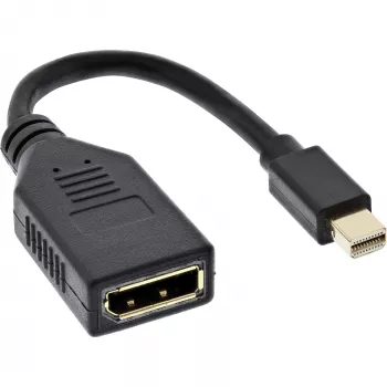 Cable adaptador InLine Mini DP macho a DisplayPort hembra, 4K2K, negro, 0,15 m