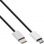 Cable USB 2.0 InLine, conector macho USB-C / conector macho Micro-B, negro/aluminio, flexible, 1,5 m
