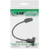 InLine USB 3.2 C hembra / hembra con cable de brida, negro, 0,20 m