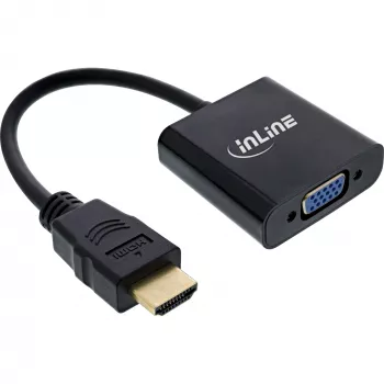 InLine cable convertidor HDMI a VGA con audio convertidor de vídeo activo negro