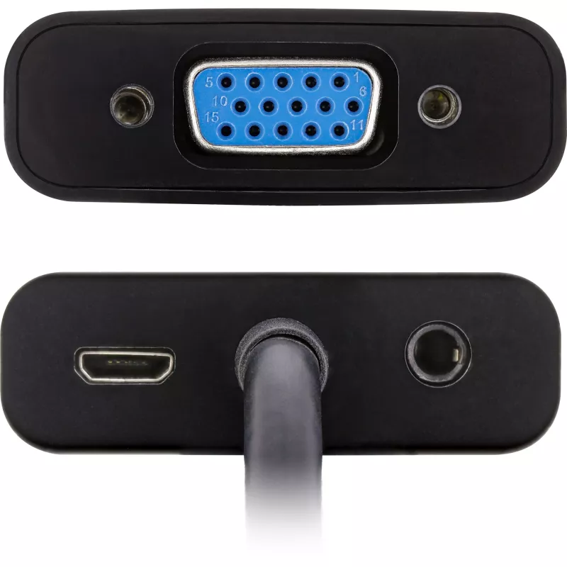 InLine cable convertidor HDMI a VGA con audio convertidor de vídeo activo negro