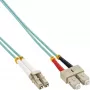 InLine cable de fibra óptica dúplex LC/SC 50/125µm OM3 15m