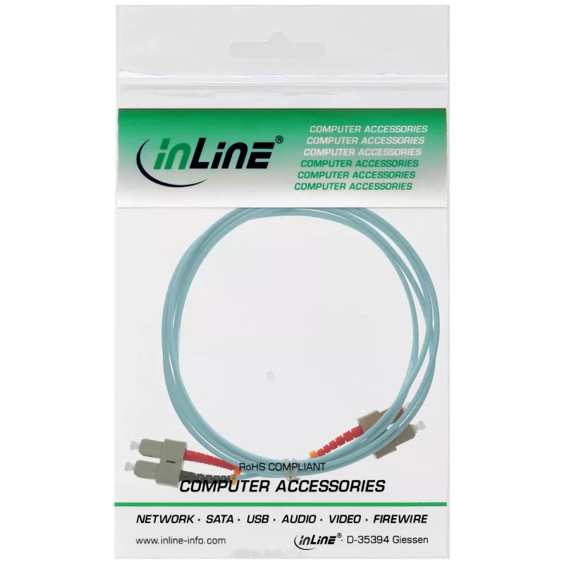 InLine cable de fibra óptica dúplex SC/SC 50/125µm OM3 20m