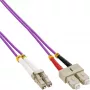 Cable de fibra óptica dúplex InLine 88639P 20 m LC/SC 50/125 µm OM4