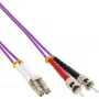 InLine cable de fibra óptica dúplex LC/ST 50/125 µm OM4 0,5 m