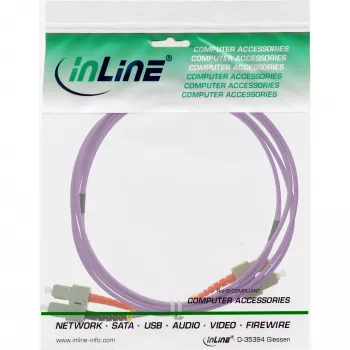Cable de fibra óptica dúplex SC/SC InLine 83555P 50/125µm OM4 0,5m