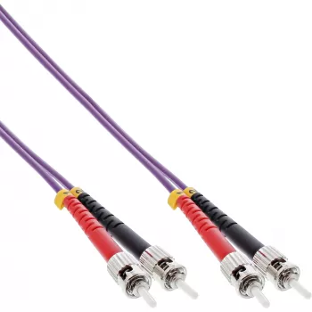 Cable de fibra óptica dúplex ST/ST InLine 50/125µm OM4 7,5m