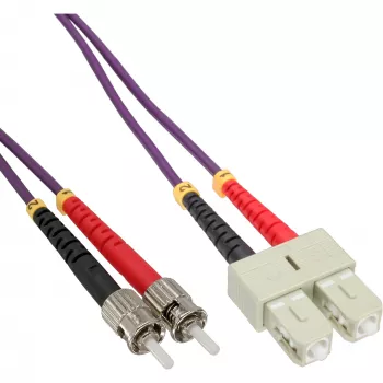Cable de fibra óptica dúplex SC/ST InLine 50/125µm OM4 7,5m