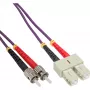 Cable de fibra óptica dúplex SC/ST InLine 50/125µm OM4 7,5m