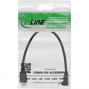 Cable HDMI de alta velocidad con Ethernet InLine en ángulo, 0,3 m