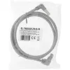 Cable de red InLine® S-76602U-0.9 conector en ángulo Cat.6 0,9m gris