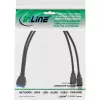 Cable adaptador USB 3.0 Premium InLine 2x USB-A conector macho / cabecera de placa base, 0,40 m