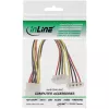 Cable de alimentación en Y interno InLine 1x 4 pines Molex / 2x 4 pines Molex en ángulo 0,15 m