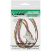 Cable de alimentación interno InLine 29654A 1x 4 pines Molex / 4x 4 pines Molex 1m