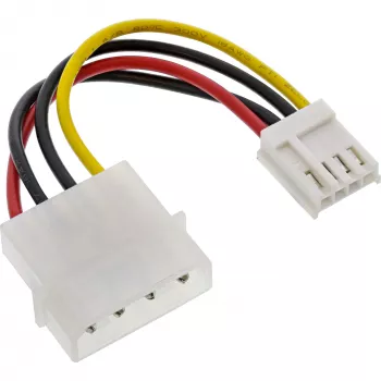 Adaptador de alimentación interno InLine 5,25 pulgadas 4 pines Molex conector hembra / 3,5 pulgadas Floppy conector macho 0,06 m