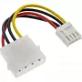 Adaptador de alimentación interno InLine 5,25 pulgadas 4 pines Molex conector hembra / 3,5 pulgadas Floppy conector macho 0,06 m