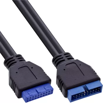Cable de extensión USB 3.0 InLine cabecera interna conector macho/hembra 33448I 0,35 m