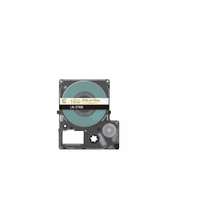 Cinta de etiquetas Epson LK-5TKN oro transparente 1,8 cm térmica de inyección de tinta