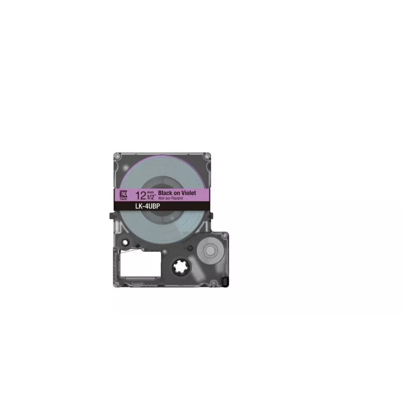 Cinta de etiquetas Epson LK-4UBP negro morado impresión térmica 1,2 cm