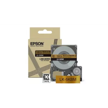 Cinta de etiquetas Epson LK-5KBM negro oro transferencia térmica 1,8 cm