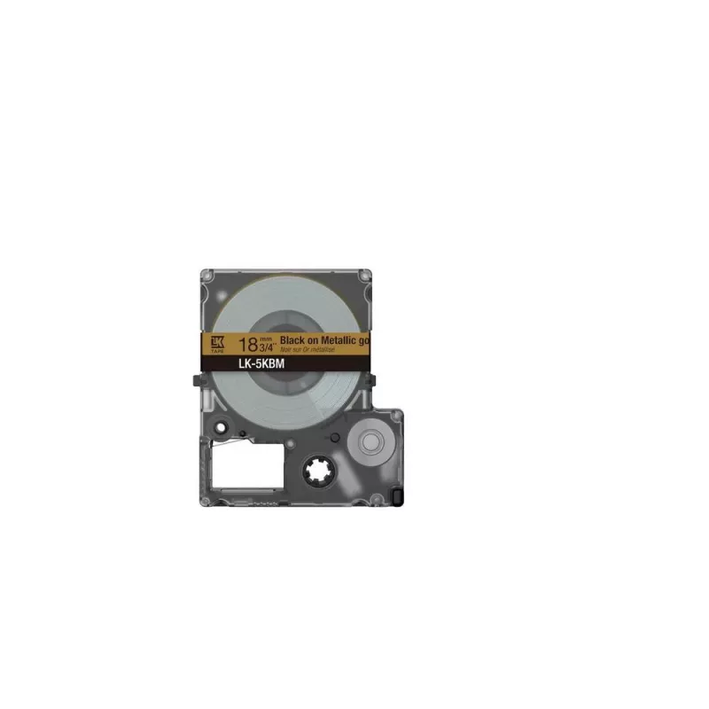 Cinta de etiquetas Epson LK-5KBM negro oro transferencia térmica 1,8 cm