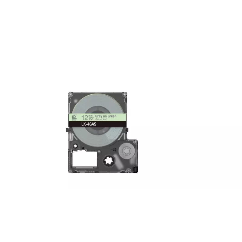Cinta de etiquetas Epson LK-4GAS gris verde claro transferencia térmica 1,2 cm