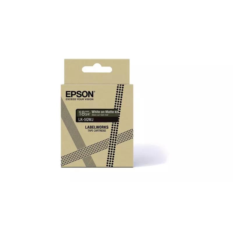 Impresora de etiquetas Epson LK-5QWJ caqui blanco transferencia térmica 1,8 cm
