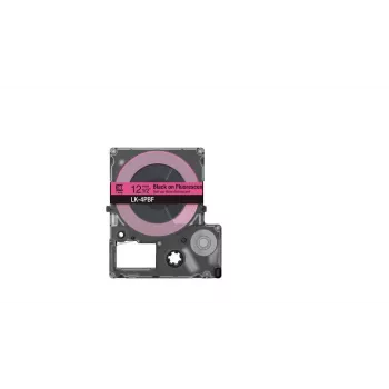 Cinta de etiquetas Epson LK-4PBF negro rosa transferencia térmica 1,2 cm