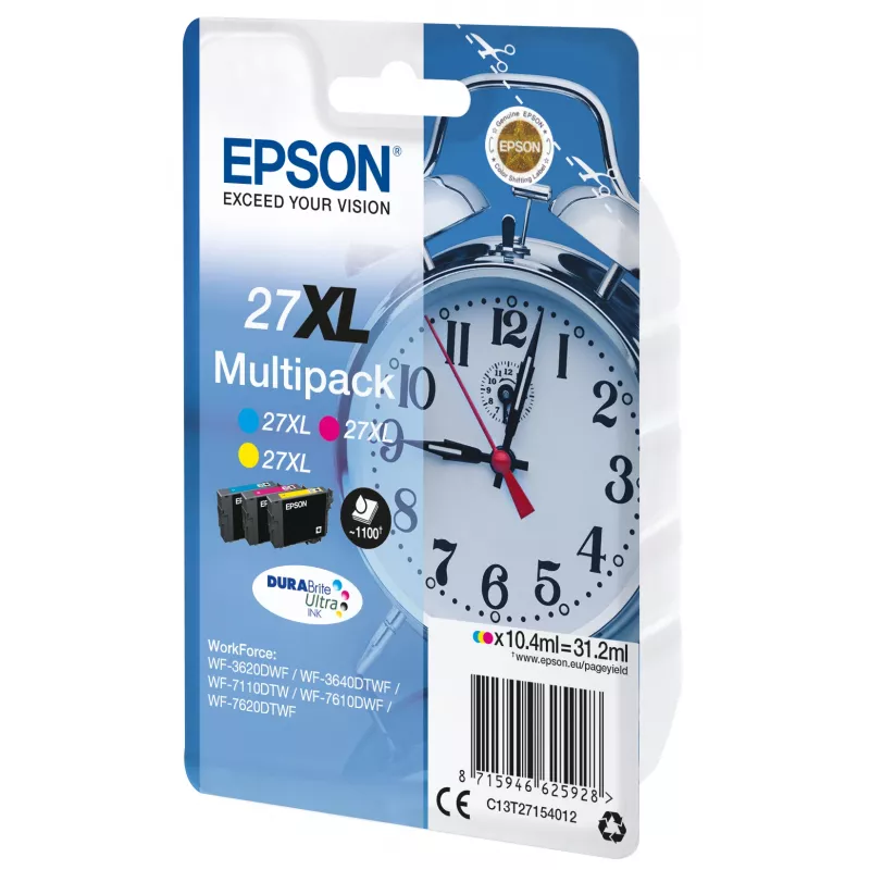 Epson Wecker multipack 3 colores 27XL tinta DURABrite Ultra