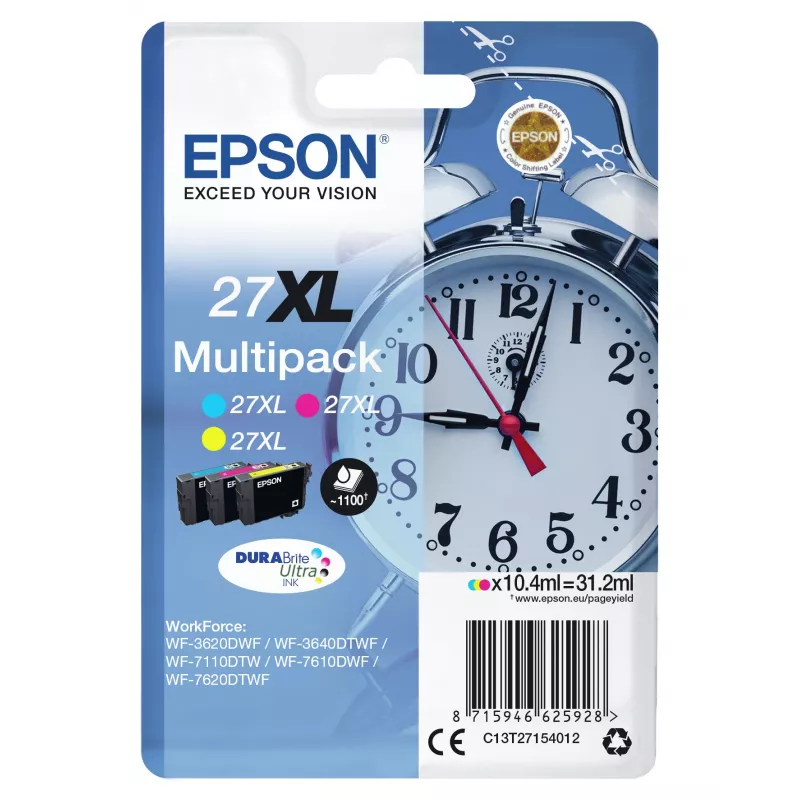 Epson Wecker multipack 3 colores 27XL tinta DURABrite Ultra