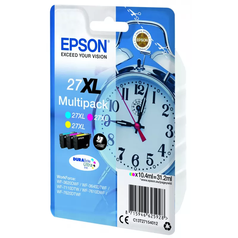 Epson Wecker multipack 3 colores 27XL tinta DURABrite Ultra