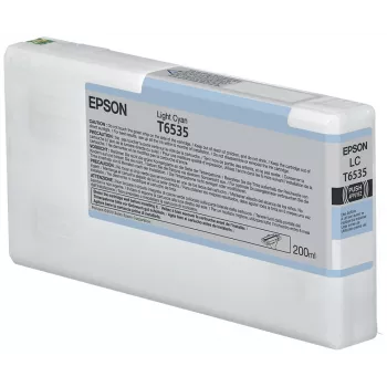 Epson T6535 cartucho de tinta cian claro (200 ml), cian claro, tinta pigmentada, 200 ml, 1 ud.