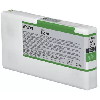 Epson T653B cartucho de tinta verde (200 ml), verde, tinta pigmentada, 200 ml, 1 ud.