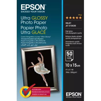 Papel fotográfico Epson Ultra Glossy - 10x15cm - 50 hojas